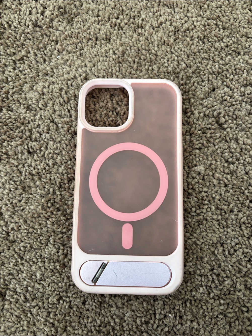 Pink MagSafe-Compatible Phone Case with Stand